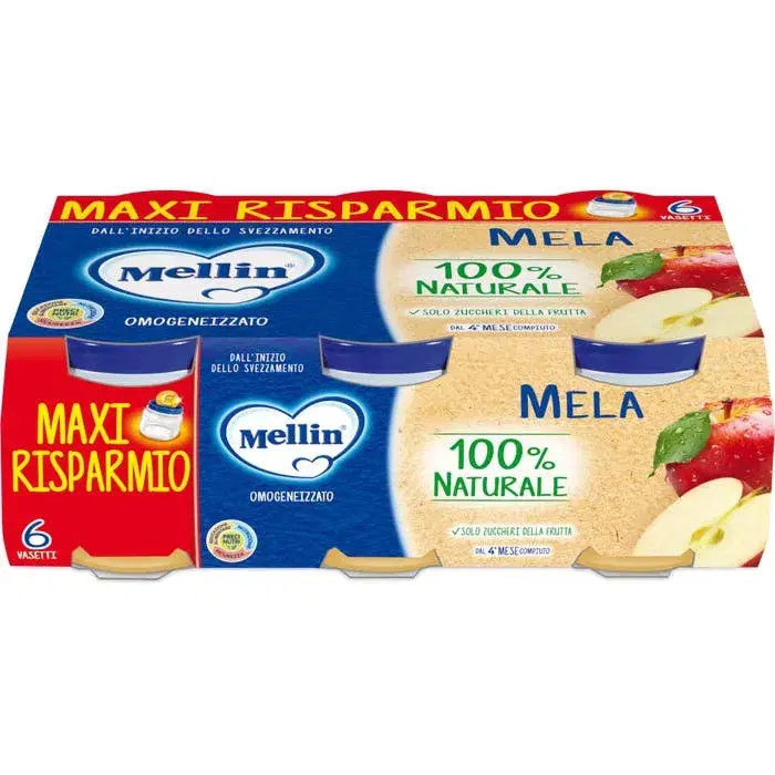 Mellin Omogeneizzato Di Frutta Mela 6 x 100 g