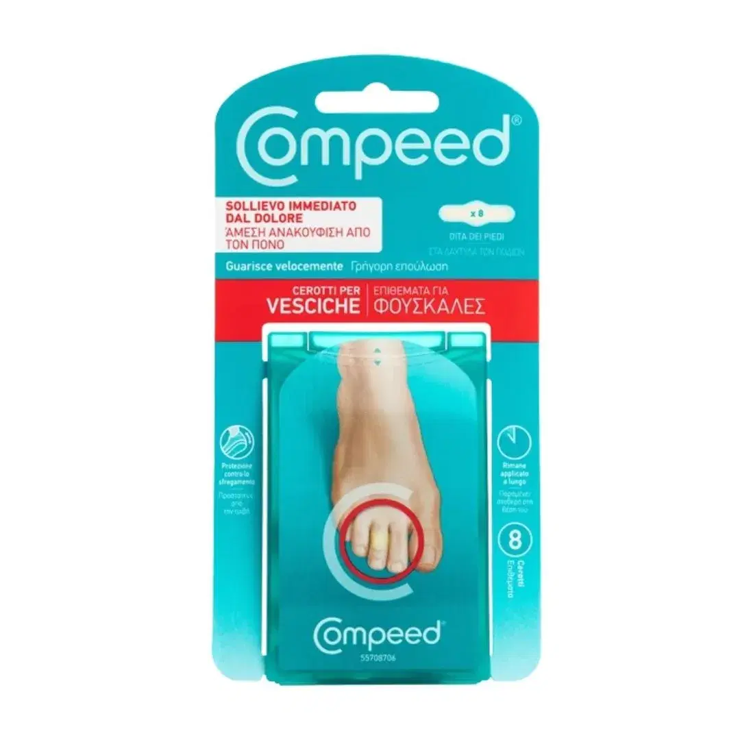 Compeed Cerotti per Vesciche Dita dei Piedi 8 Pezzi