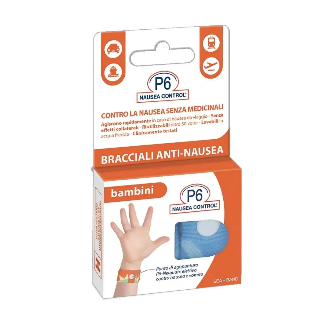 P6 Nausea Control Bracciali Anti-Nausea per Bambini 2 Pezzi