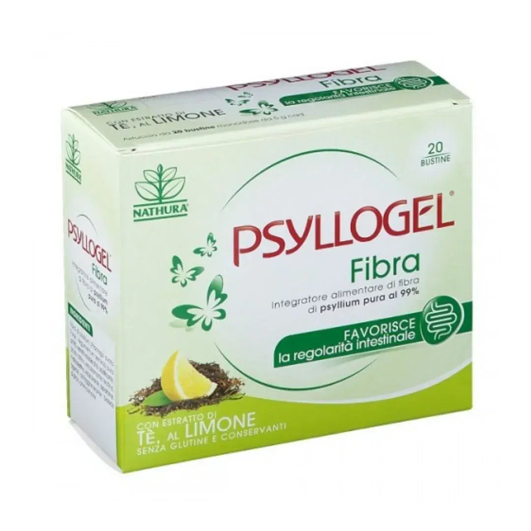 Psyllogel Fibra Integratore Regolarità Intestinale Tè al Limone 20 Buste