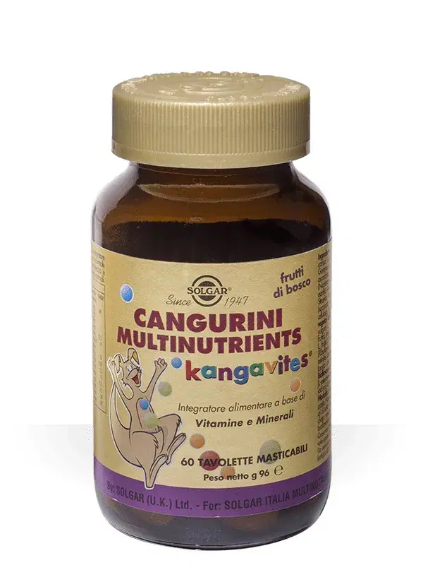 Solgar Linea Minerali Cangurini Multinutrients 60 Tavolette Frutti di Bosco