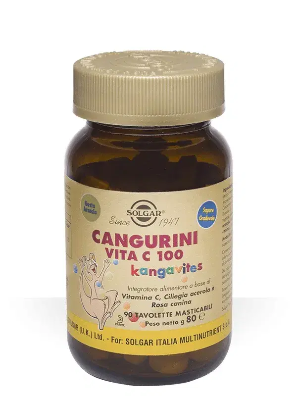 Solgar Linea Minerali Cangurini Vita C 100 90 Tavolette masticabili
