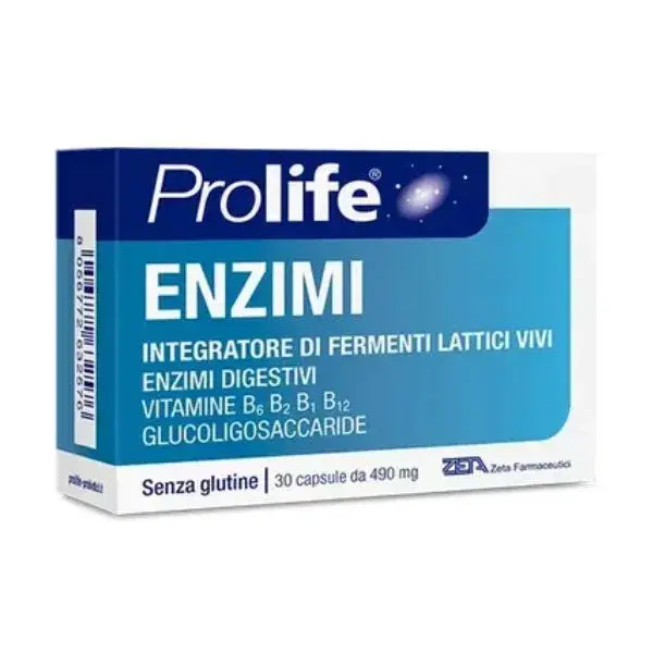 Prolife Enzimi Integratore Alimentare di Fermenti Lattici Vivi 30 Capsule