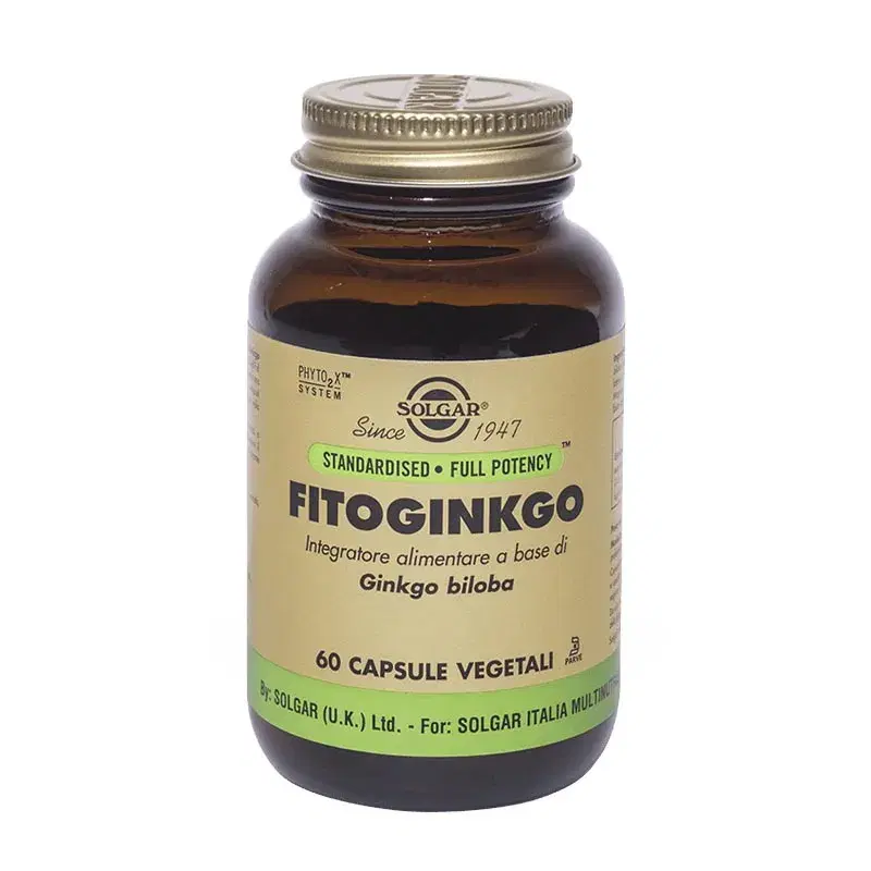 Solgar Fitoginkgo Integratore Alimentare 60 Capsule Vegetali