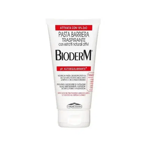 Bioderm Pasta Barriera Traspirante Con ZnO Emolliente Protettiva 150 ml