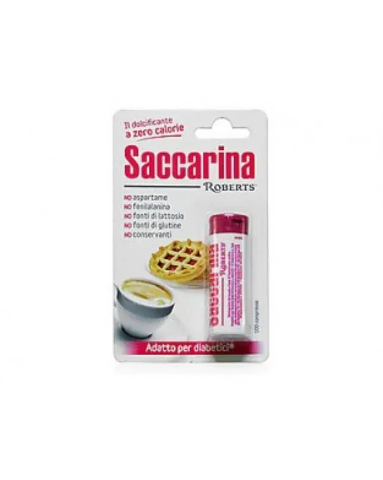 Saccarina Roberts Dolcificante Anche per Diabetici 100 Compresse da 30 mg