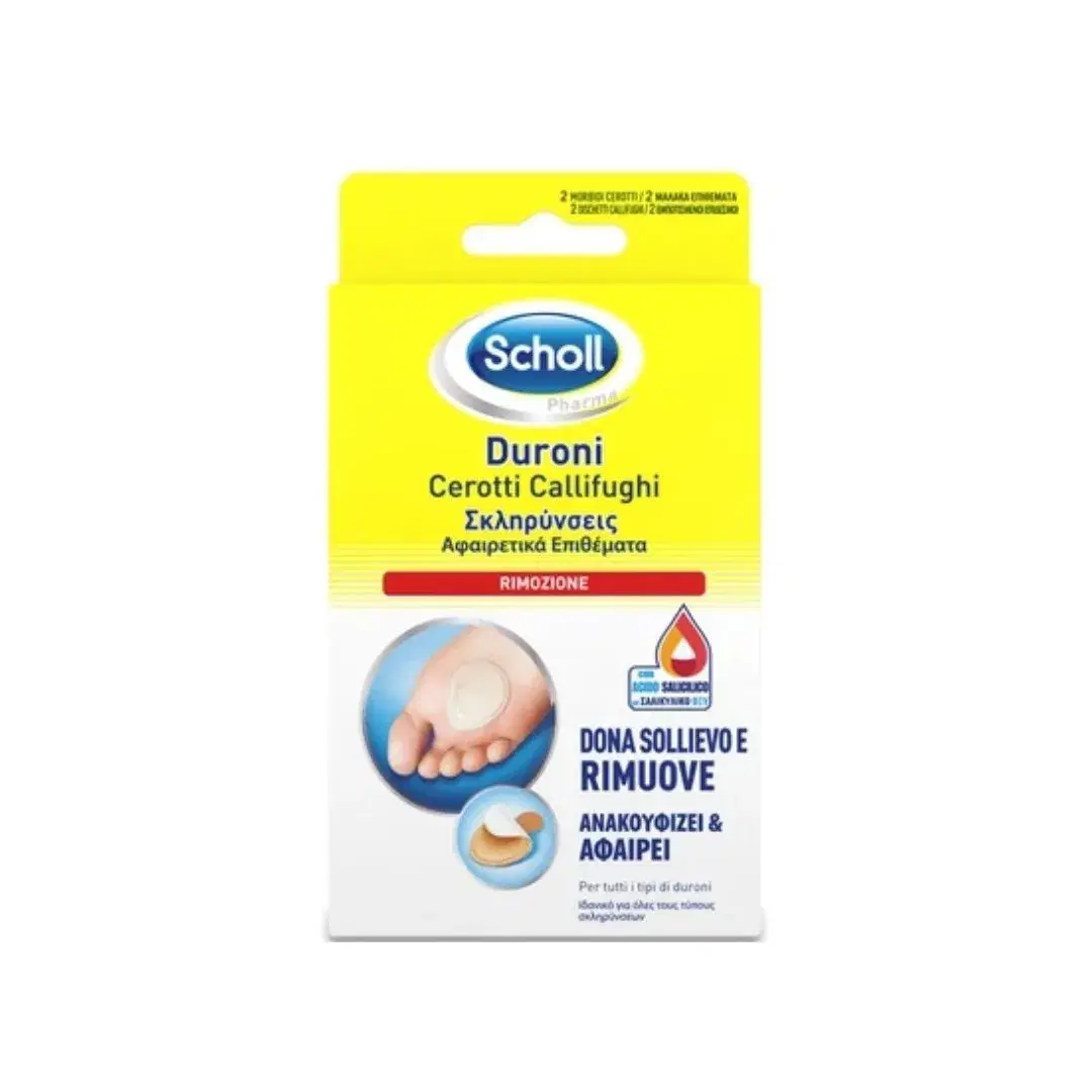 Scholl Cerotti Duroni-Rimozione Dona Sollievo 2 Cerotti Callifughi+2 Dischetti