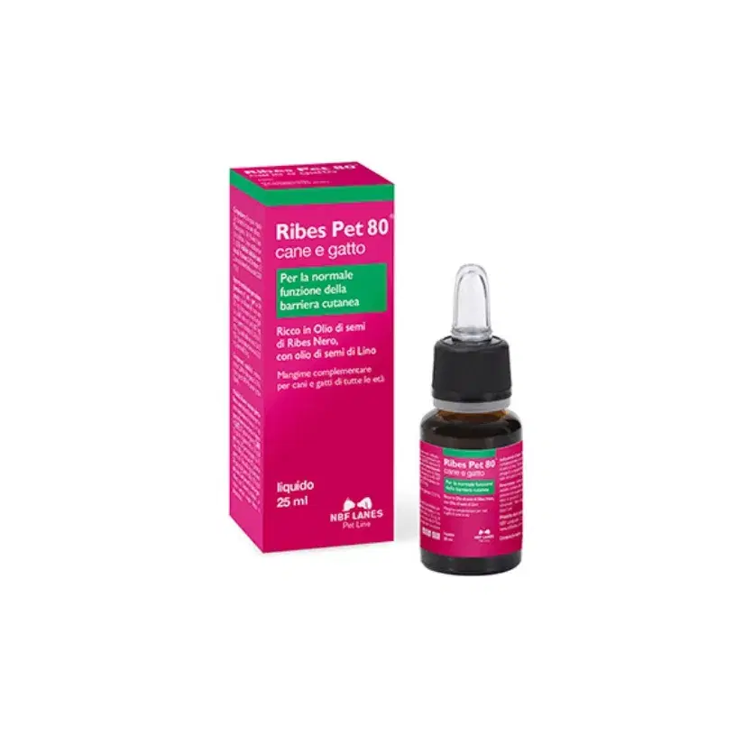 Nbf Lanes Ribes Pet 80 Gocce Integratore Contro Dermatiti Cani e Gatti 25 ml