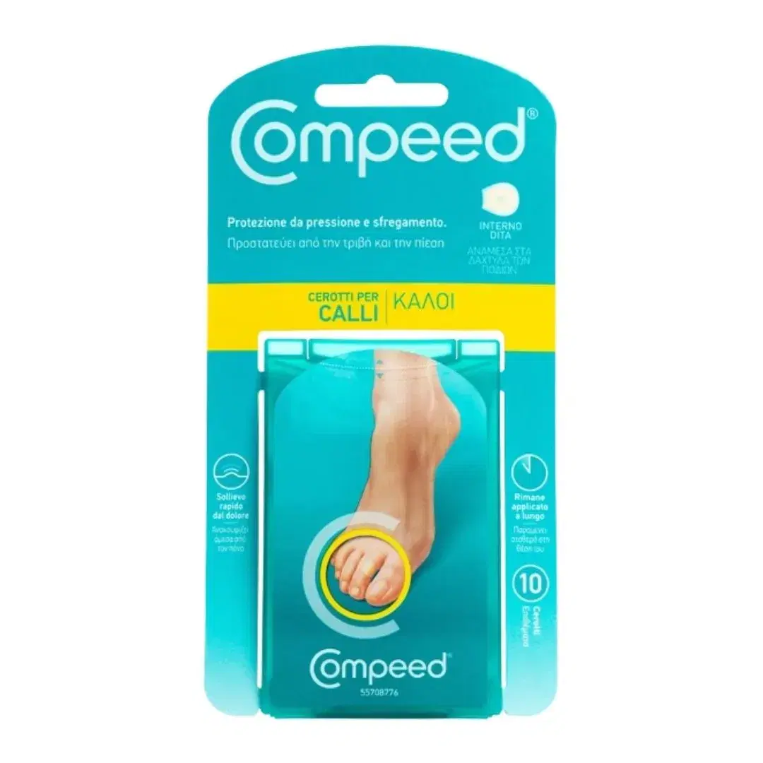 Compeed Cerotti Medi per Calli Interno Dita Sollievo Rapido dal Dolore 10 Pezzi
