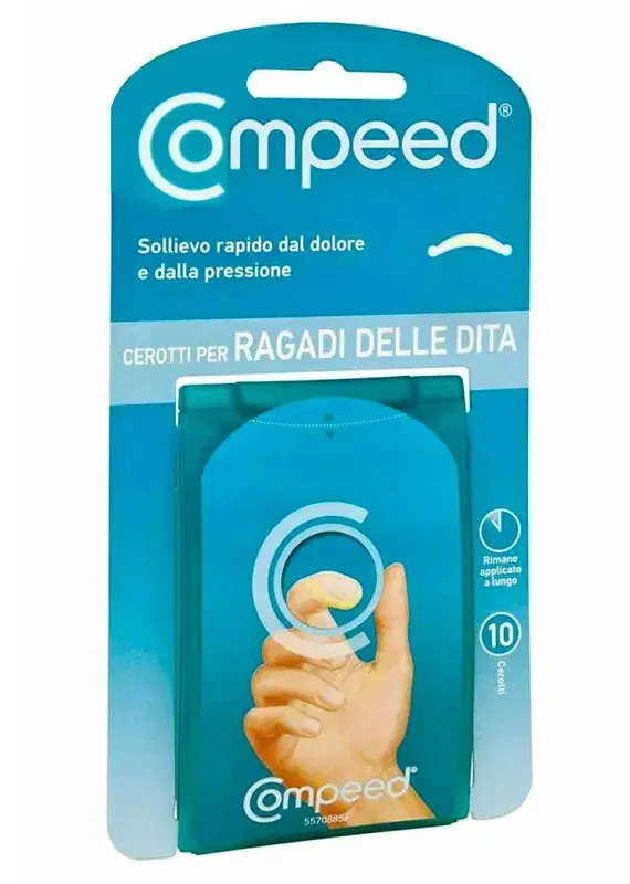 Compeed Linea Cura delle Mani e dei Piedi Cerotti Ragadi Dita Mani 10 Unità
