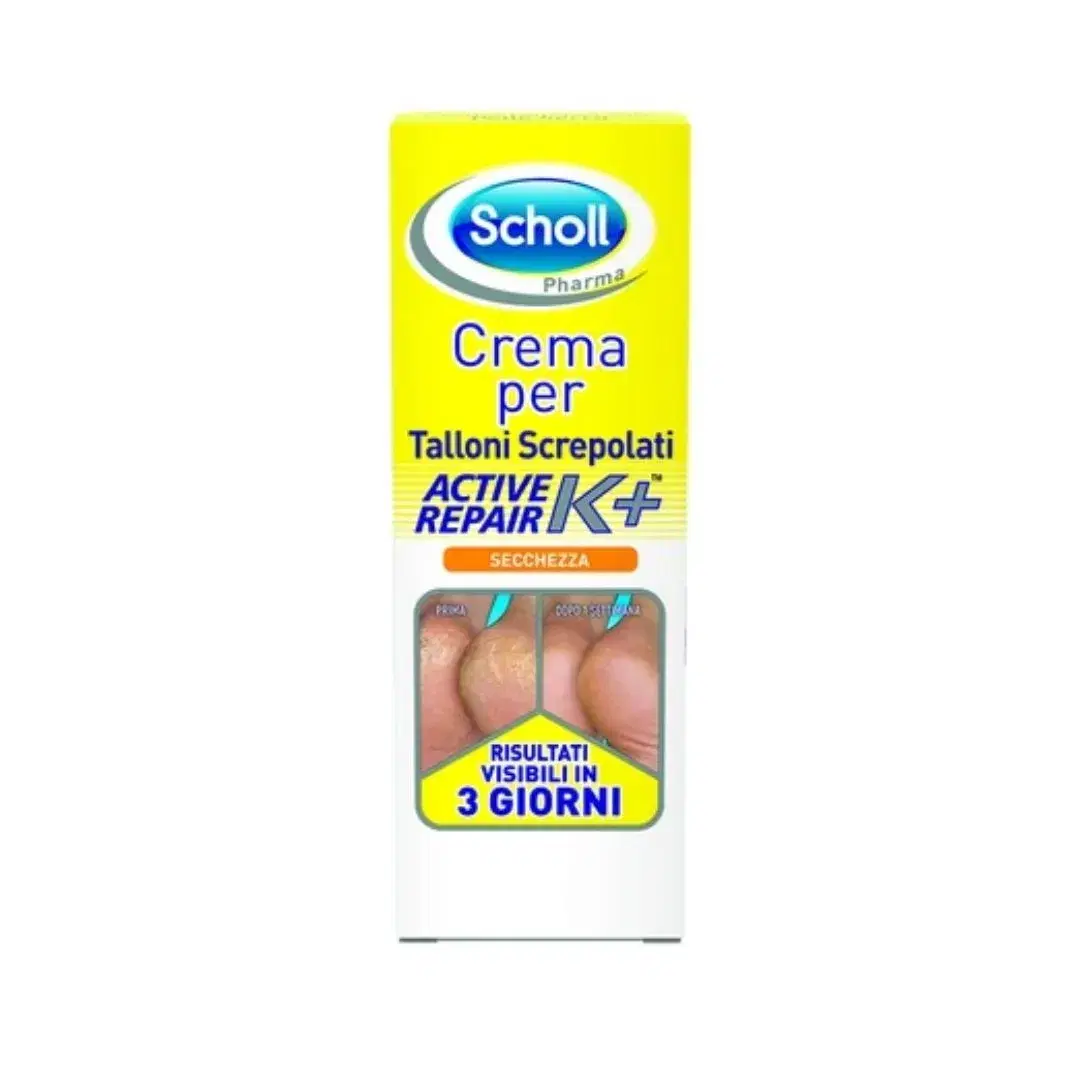 Scholl Crema Talloni Screpolati Active Repair K+ Risultati in 3 Giorni Tubo 60ml