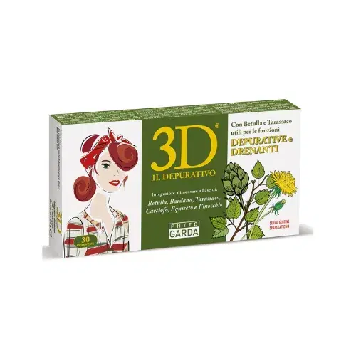 3D Drenante Depurativo Integratore 30 Compresse