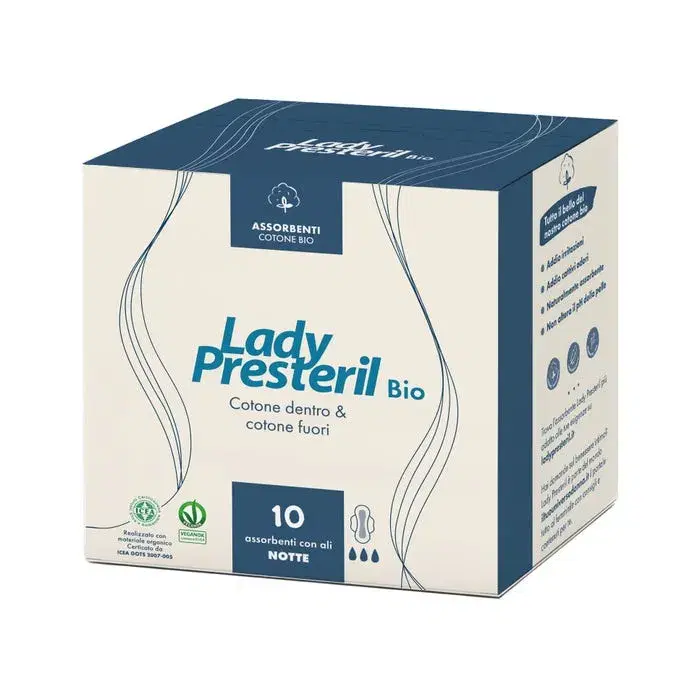 Lady Presteril Poket Assorbenti Notte Bio 10 Pezzi