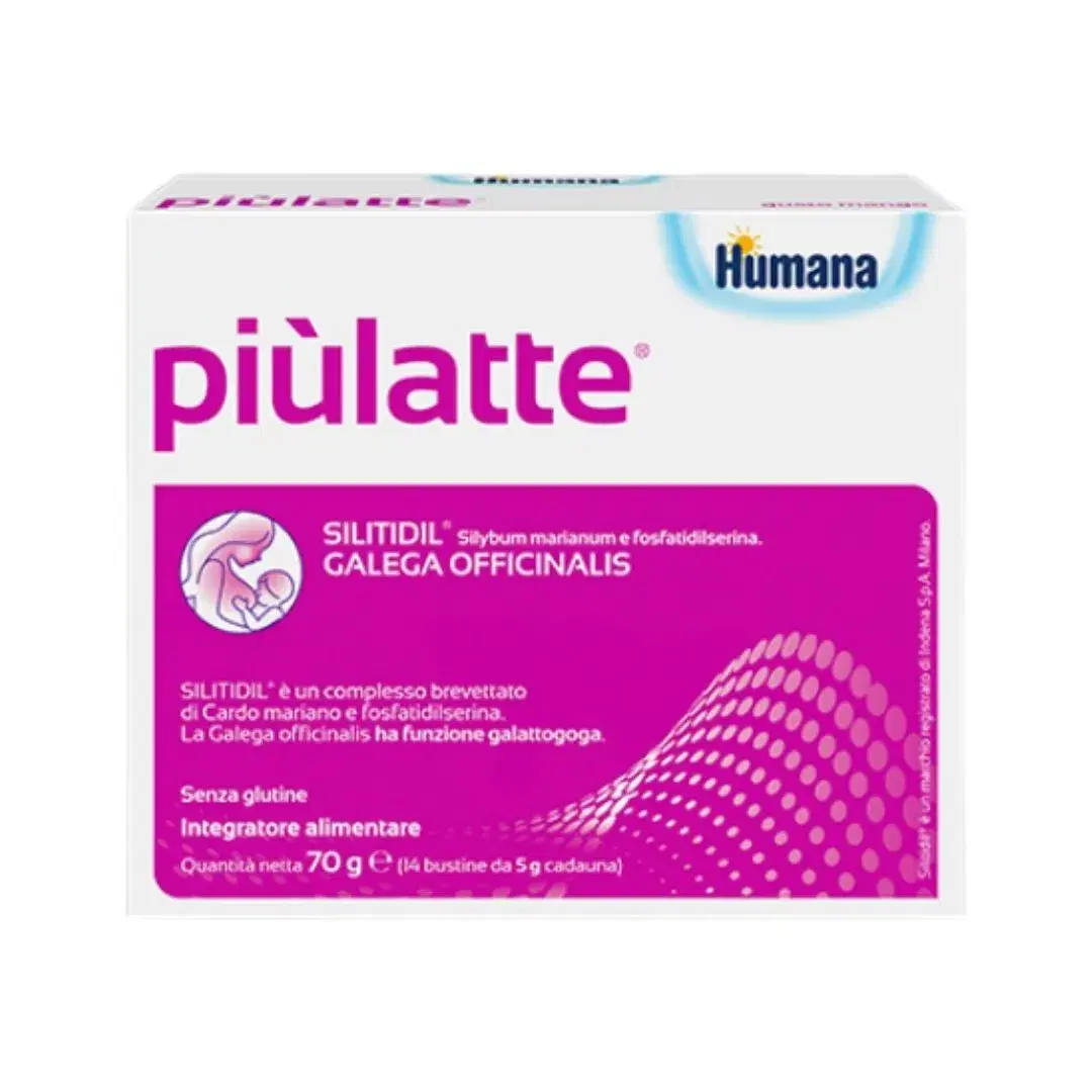 Humana Più Latte Integratore Alimentare per l'Allattamento 14 Bustine