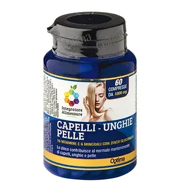 Optima Naturals Linea Capelli Unghie Pelle Integratore Alimentare 60 Compresse