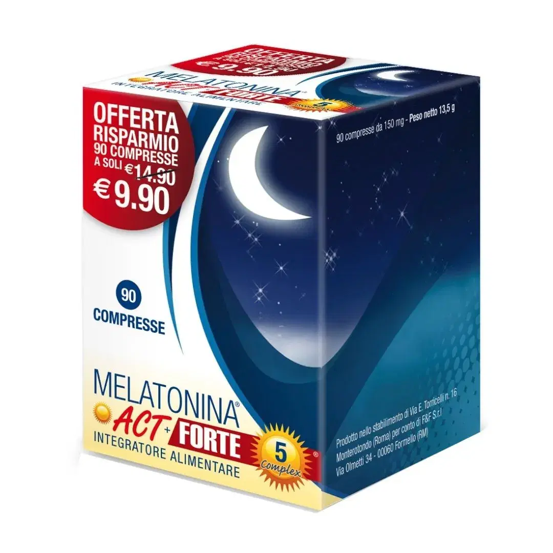 Melatonina Act + Forte 5 Complex Integratore per Favorire il Sonno 90 Compresse