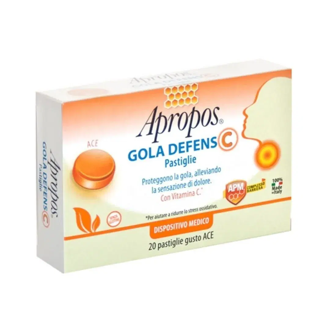 Apropos Gola Defens 20 Pastiglie Gusto Arancia Senza Zucchero