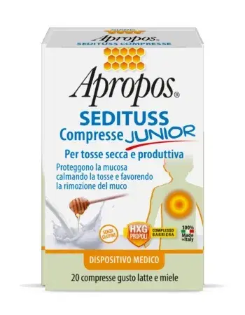 Apropos Linea Dispositivi Medici Sedituss Junior 20 Compresse Latte e Miele