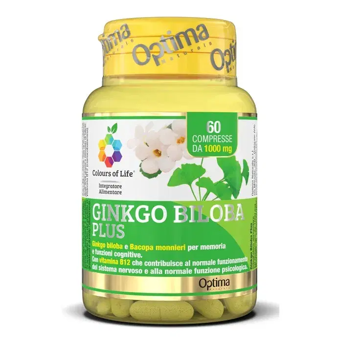 Optima Colours Of Life Ginkgo Biloba Plus Integratore Memoria 60 Compresse