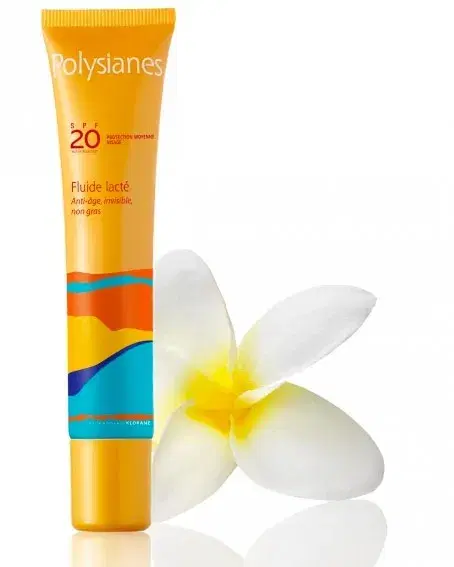 Klorane Polysianes Linea Solare SPF20 Fluide Lactè con Monoi Anti-Age 40 ml
