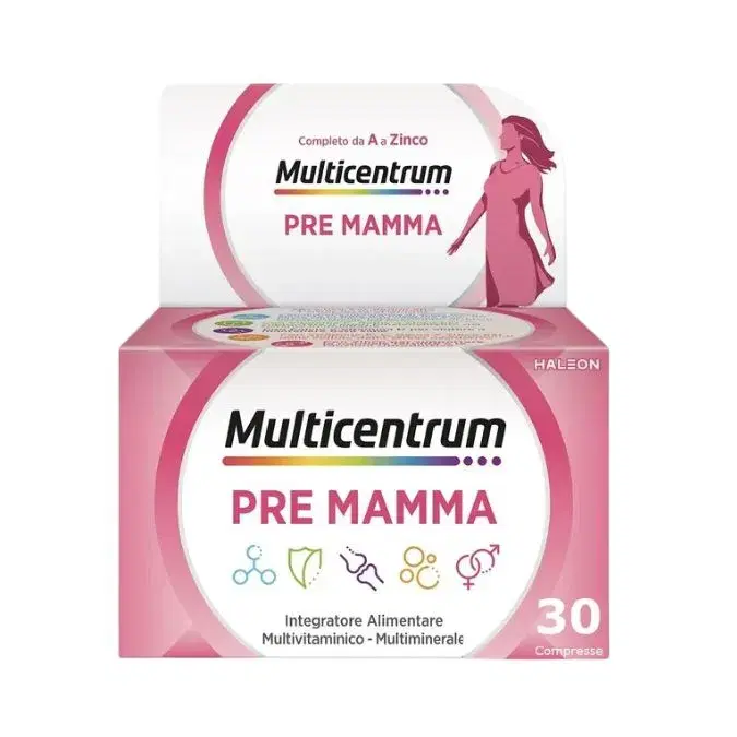 Multicentrum Pre-Mamma Integratore Multivitaminimo e Multiminerale 30 compresse