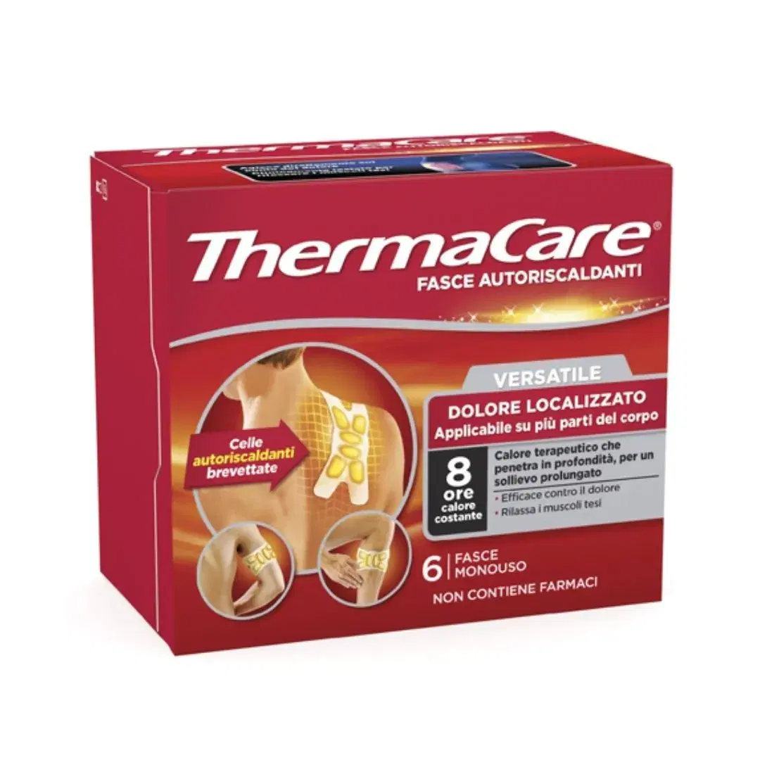 Thermacare Fasce Autoriscaldanti Versatile Dolore Localizzato 6 Fasce Monouso