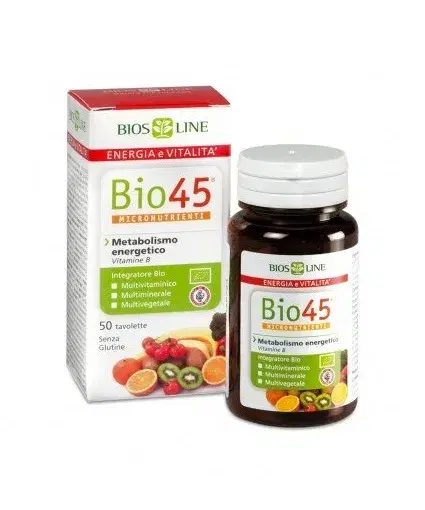 Bios Line Linea Vitamine e Minerali Bio45 Integratore Alimentare 50 Compresse