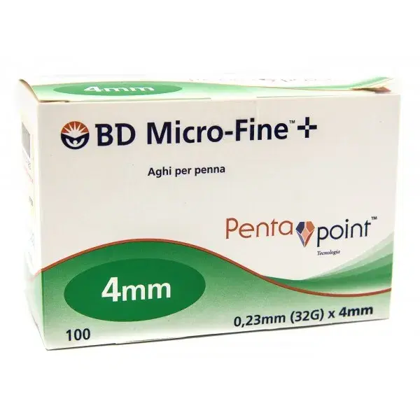 Corman Bd Microfine Ago per Penna da Insulina Pentapoint 32 g x 4 mm 100 Pezzi