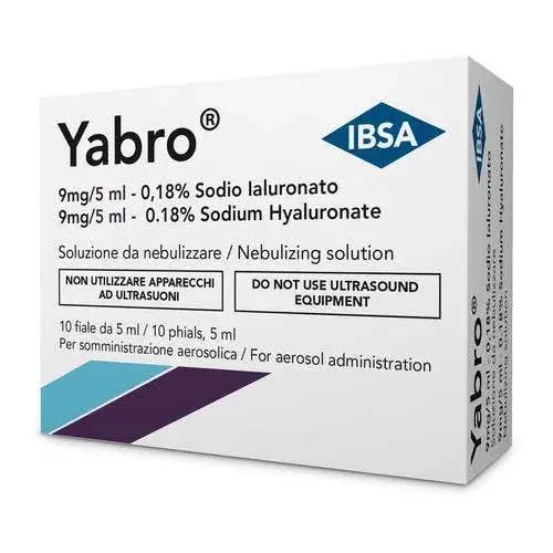 Yabro Aerosol Sodio Ialuronato 0,18% Soluzione Da Nebulizzare 10 Fiale Da 5 Ml