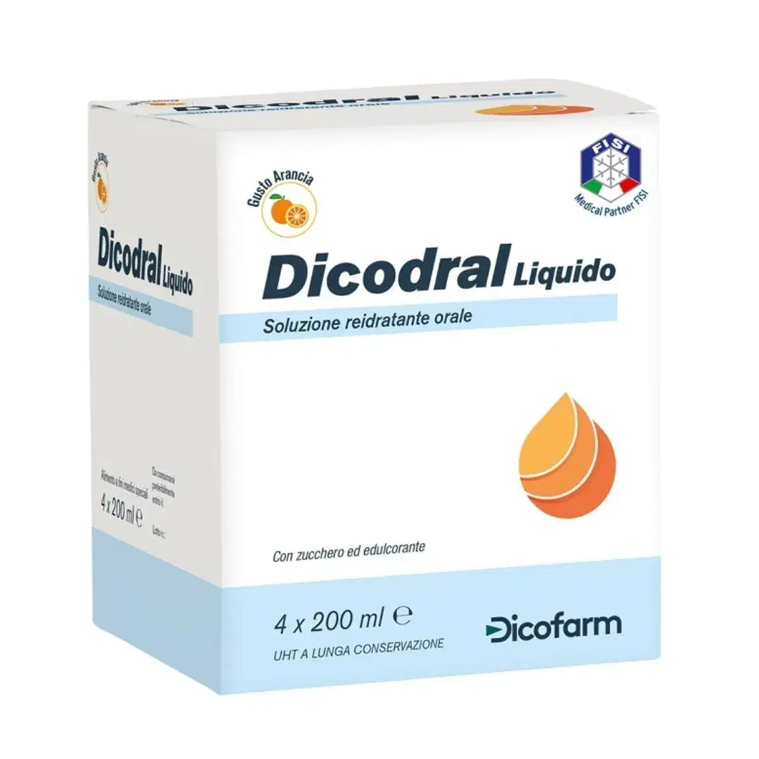 Dicofarm Dicodral Liquido Soluzione Reidratante Orale 4 X 200 ml
