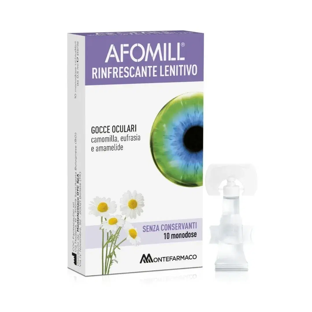 Montefarmaco Linea Occhi Sani Afomill Collirio Rinfrescante 10 Flaconcini 0,5 ml