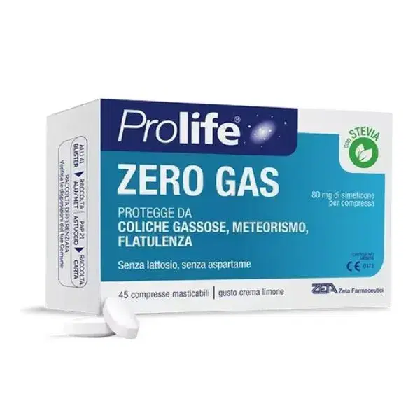 Prolife Zerogas Integratore per Gonfiore e Crampi Addominali 45 Compresse