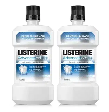 Listerine Advanced White Collutorio 2x500 ml