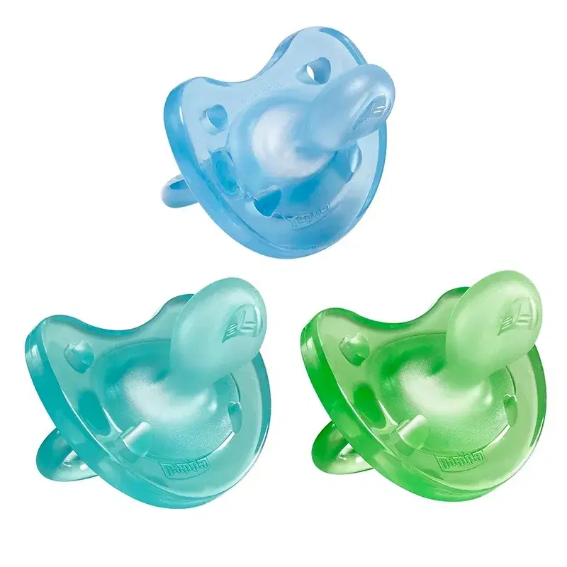 Chicco Linea Allattamento Gommotto Colorato in Silicone 0-6 Mesi 2 Gommotti