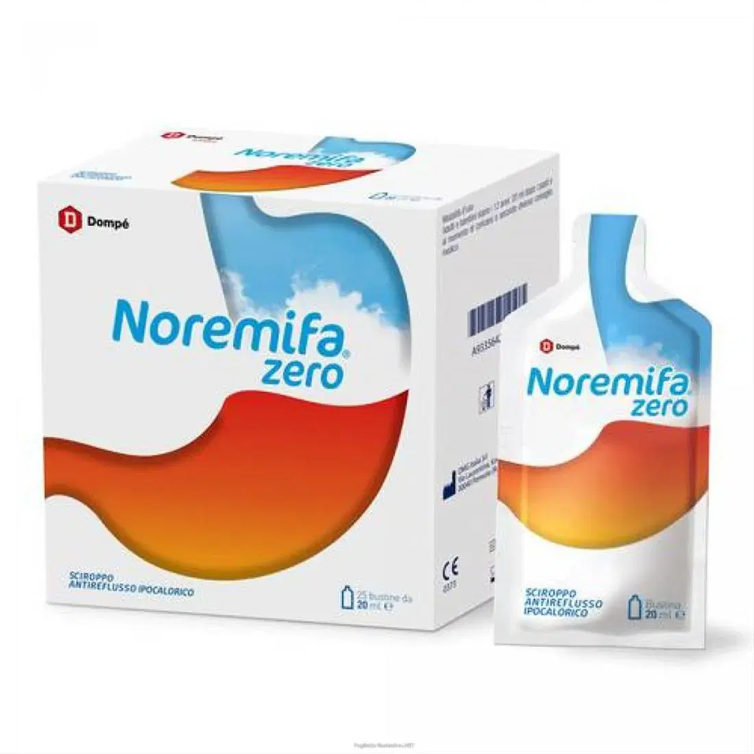 Dompè Linea Dispositivi Medici Noremifa Zero Sciroppo Antireflusso 25 Buste