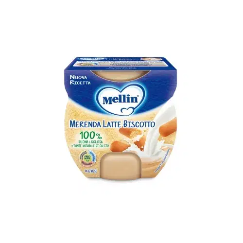 Mellin Merenda Latte Biscotto 2x100g 6Mesi+