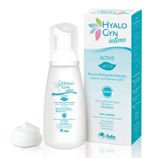 Hyalo Gyn Intimo Active Ph3.5 Mousse Detergente Idratante Acido Ialuronico 200ml