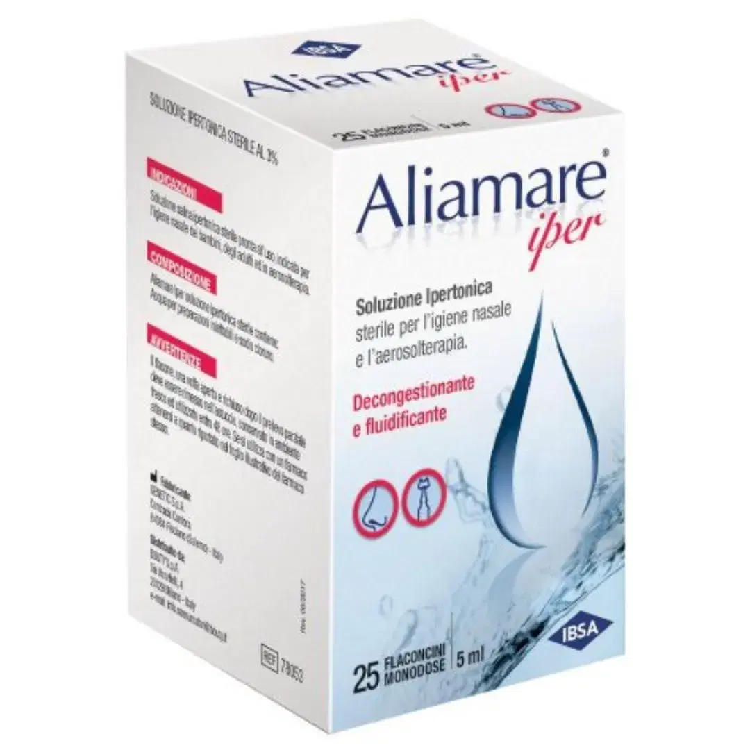 Aliamare Iper Soluzione Ipertonica Igiene Nasale 25 Flaconcini Monodose