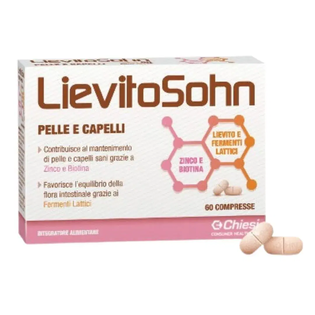 LievitoSohn Pelle e Capelli Integratore Alimentare Senza Glutine 60 Compresse