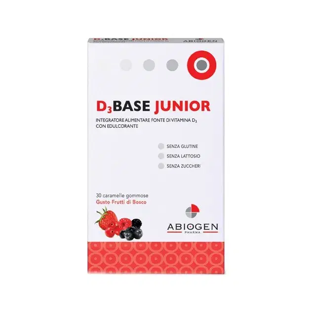 D3 Base Junior Integratore Alimentare 30 Caramelle Gommose Frutti Di Bosco