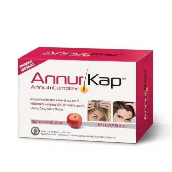 Annurkap Capelli Sani e Forti Integratore Trattamento Mese 60 Capsule