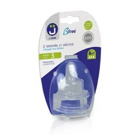 J Bimbi Bfree Tettarelle In Silicone Per Biberon Flusso Veloce 6 Mesi+