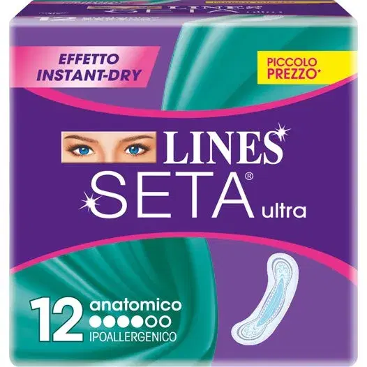 Lines Seta Ultra Assorbente Anatomico 12 Pezzi