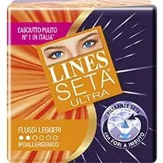 Lines Seta Ultra Assorbente Leggero per Flussi Leggeri 14 Pezzi