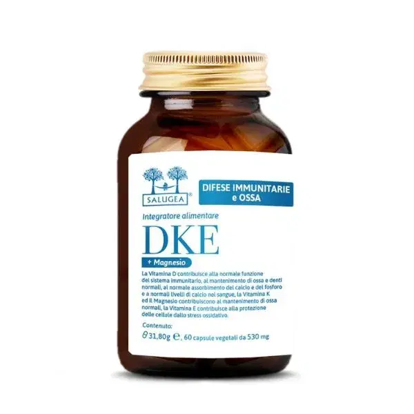 Salugea Dke + Magnesio Integratore per le Difese Immunitarie e le Ossa 60Capsule