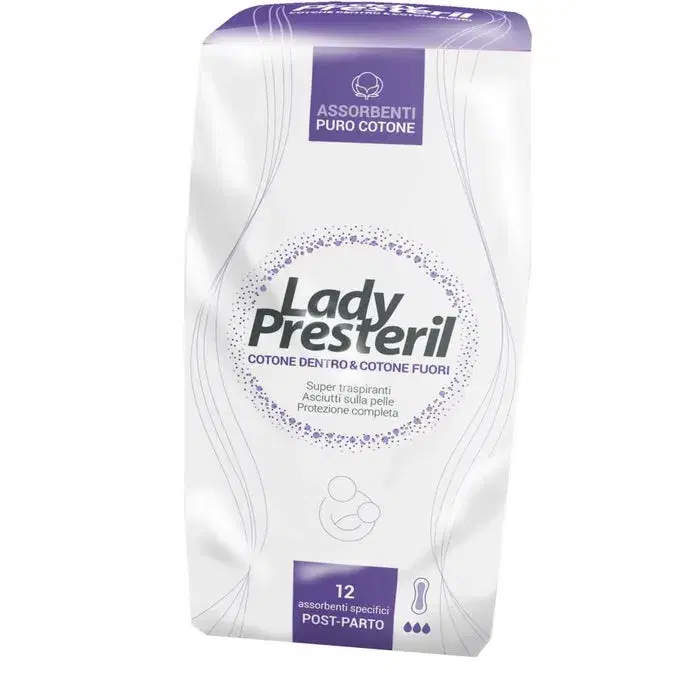 Lady Presteril Assorbenti Post Parto 12 Pezzi