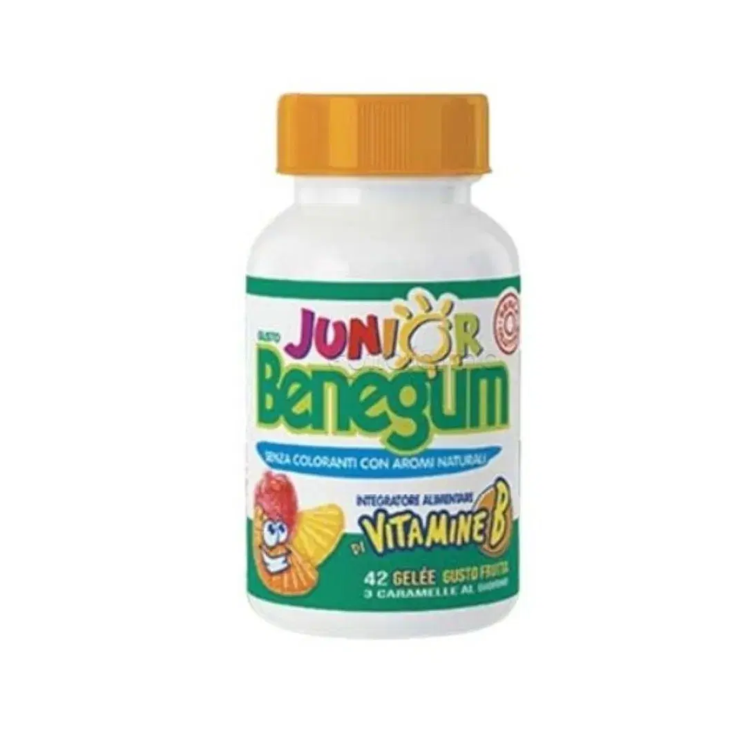 Benegum Junior Vit B Integratore con Succo di Frutta 42 Caramelle 150 g