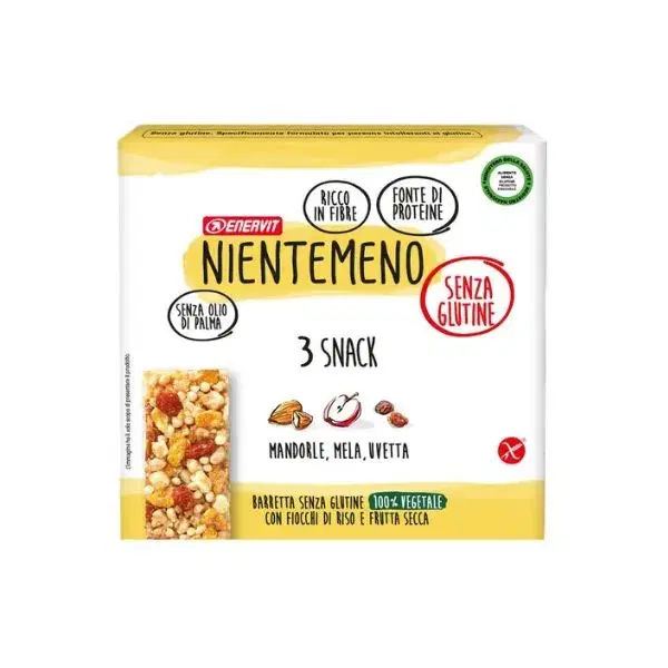 Enervit Nientemeno Barretta Mandorla Mela e Uvetta 3 x 33 gr