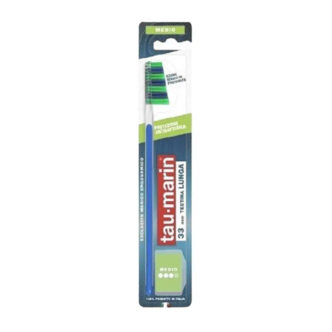 Taumarin Spazzolino Scalare 33 Medio Protezione Antibatterica Testina Lunga