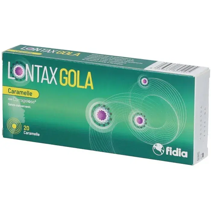 Lontax Gola Caramelle per Mal di Gola e Tosse 20 Caramelle
